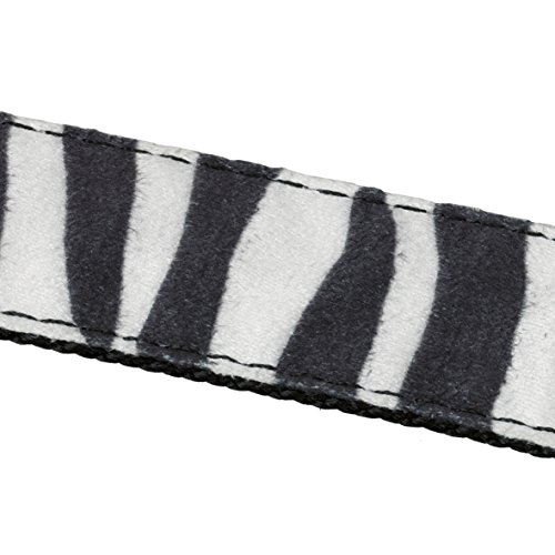CHAPUIS SELLERIE SLA391 Arnés Ajustable de Perro - Arnés Aterciopelado con Estampado de Cebra - Ancho 20 mm - Dimensiones: 40-60 cm - Talla M
