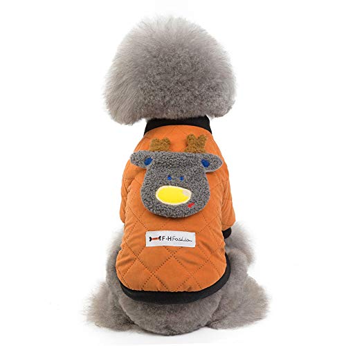 Chaqueta para Perros,Ropa para Mascotas,Chaqueta con Forro Polar Perrito,Abrigo Acolchado de Invierno Cálido Traje de Nieve a Prueba de Viento para Pequeños,Medianos,Grandes Gatos Perros Naranja XXL