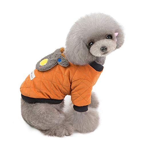 Chaqueta para Perros,Ropa para Mascotas,Chaqueta con Forro Polar Perrito,Abrigo Acolchado de Invierno Cálido Traje de Nieve a Prueba de Viento para Pequeños,Medianos,Grandes Gatos Perros Naranja XXL