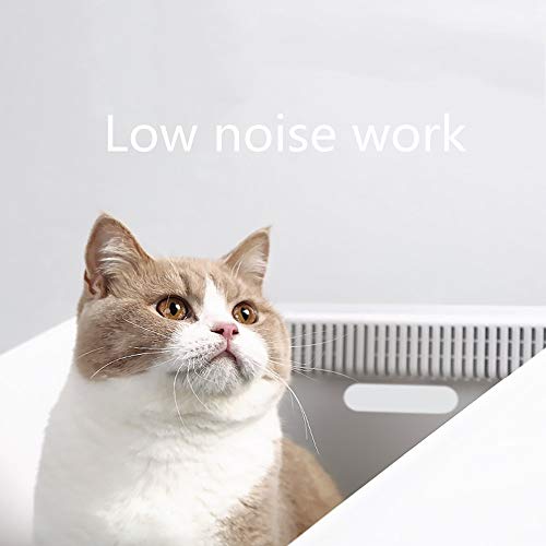 ChengBeautiful Baño De Gato Gato Inteligente Inteligente WC Net Sabor Doble contra Las Arenas de inducción semiabierto de la litera del Gato Inteligente (Color : White, Size : 50.7x37.4x35cm)
