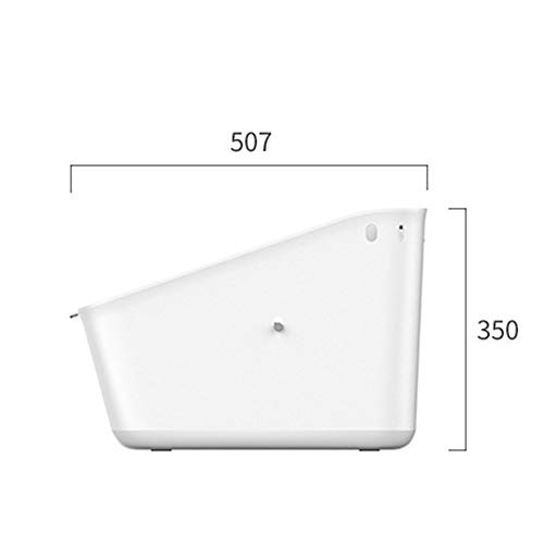 ChengBeautiful Baño De Gato Gato Inteligente Inteligente WC Net Sabor Doble contra Las Arenas de inducción semiabierto de la litera del Gato Inteligente (Color : White, Size : 50.7x37.4x35cm)