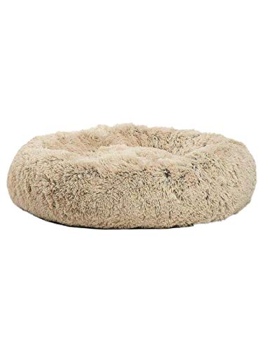 Chengstore , Una Cama Redonda para Perros O Una Cama para Mascotas con Cama De Felpa Y Una Almohadilla Suave Redonda U Ovalada. Calm Shag Vegan For: Adecuado para Gatos Y Perros Pequeños Y Medianos