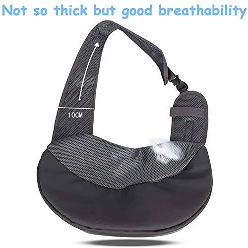CHEPL Portador De Mascotas Sling Hand Bandoleras Portaperros Puppy Bag Carrier con Bolsa De Malla Transpirable para Viajes Al Aire Libre Caminar Metro Everyday
