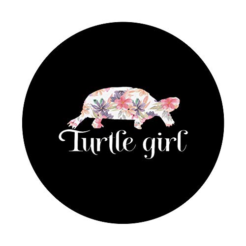 Chica Tortuga | Regalo de los amantes de la tortuga PopSockets PopGrip: Agarre intercambiable para Teléfonos y Tabletas