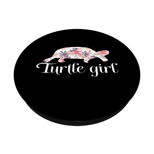 Chica Tortuga | Regalo de los amantes de la tortuga PopSockets PopGrip: Agarre intercambiable para Teléfonos y Tabletas