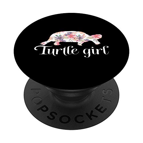 Chica Tortuga | Regalo de los amantes de la tortuga PopSockets PopGrip: Agarre intercambiable para Teléfonos y Tabletas
