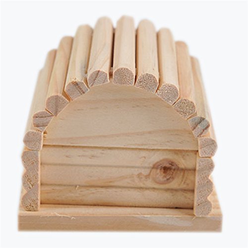 Chytaii Casa de Hámster Jaula de Hámster Hábitat de Hámster Caliente de Madera Hámster Chalé Nido de Mascotas Camas de Animales Suministros de Hámster Madera 11 * 10 * 9CM