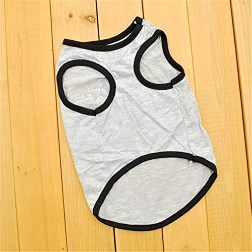 CIDCIJN Ropa para Mascotas,Gato Mascota Traje Gris De Perros Pequeños Cachorros Gatitos Lindos Vestidos Primavera Verano Vest Camiseta Ropa para Primavera Y Verano,L