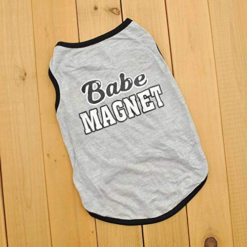 CIDCIJN Ropa para Mascotas,Gato Mascota Traje Gris De Perros Pequeños Cachorros Gatitos Lindos Vestidos Primavera Verano Vest Camiseta Ropa para Primavera Y Verano,L