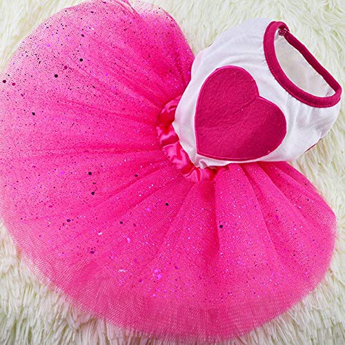 CIDCIJN Ropa para Mascotas,Perro Rojo Tutu Vestido Falda Encaje Lindo Gato Mascota Princesa Vestido De Fiesta Ropa Mascotas Ropa Ropa para Gatos Cachorros Gatitos,XS