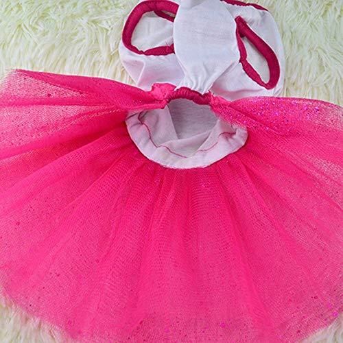 CIDCIJN Ropa para Mascotas,Perro Rojo Tutu Vestido Falda Encaje Lindo Gato Mascota Princesa Vestido De Fiesta Ropa Mascotas Ropa Ropa para Gatos Cachorros Gatitos,XS