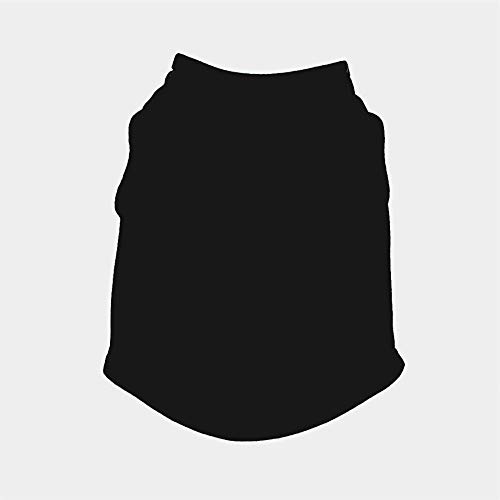 CIDCIJN Ropa para Mascotas,Verano Negro Cachorro Mascota Perro Pequeño Chaleco Ropa Casual Camiseta De Color Puro para Gatos Perros Mascotas Tshirt Suave Ropa,L