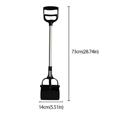Clip para recoger gatos con manivela larga, recolector de caca de perro, recolector de heces de animales, herramienta de limpieza para exteriores, agarradores de mierda para mascotas, negro