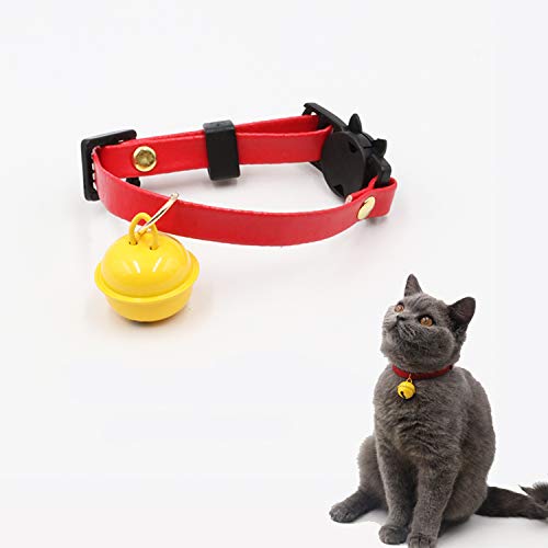 Collar de Gato japonés para Gatito, Cachorro, Mascota, Collares de Gato Ajustables con Campanas y Hebilla de Seguridad de liberación rápida, Adecuado para la mayoría de los Gatos domésticos (S)
