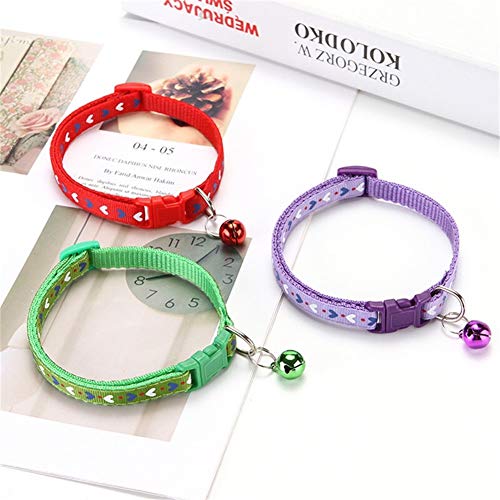Collar de seguridad elástico ajustable con material de terciopelo suave para mascotas, collar de perro pequeño para decoración del hogar (color: verde, tamaño: S)
