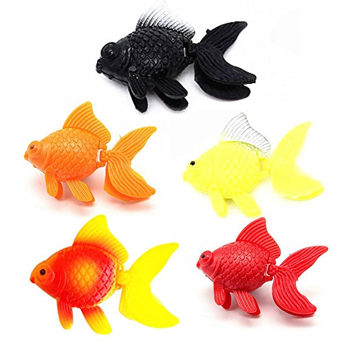 collectsound Adorno de acuario artificial realista para decoración de peces, color naranja