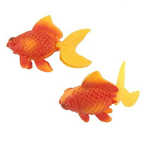 collectsound Adorno de acuario artificial realista para decoración de peces, color naranja
