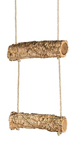 Columpio para pájaros, de corcho, de ramas de corcho natural (madera maciza con corteza de corcho), columpio de corcho para jugar, picante, limpio y desinfectado, accesorios y juguetes para pájaros