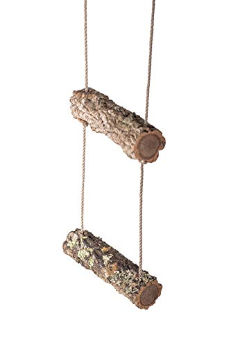 Columpio para pájaros, de corcho, de ramas de corcho natural (madera maciza con corteza de corcho), columpio de corcho para jugar, picante, limpio y desinfectado, accesorios y juguetes para pájaros