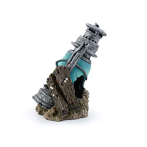 Comaie casa jardín novedades Decoraciones decoración para Adornos Muebles Faro artesanías Adornos Mini Modelado Acuario y pecera paisajismo Escapar Cueva escondite Peces camarones