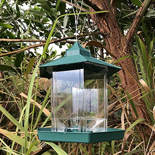 Comedero para pájaros Alimentadores de aves Pequeño impermeable Alimentador de aves salvajes Ejecución para jardín Casa de la casa de la casa Decoración de la colgante al aire libre Resistir el viento