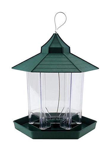 Comedero para pájaros Alimentadores de aves Pequeño impermeable Alimentador de aves salvajes Ejecución para jardín Casa de la casa de la casa Decoración de la colgante al aire libre Resistir el viento