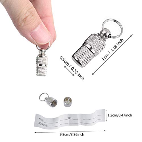 Concisea 10pcs Mini Etiquetas de Identificación para Perro, Etiquetas de Identificación de con Nombre Gatos Accesorios Placas Identificativas Perros Anti-Perdido Etiqueta de DireccióN Incluida Llavero