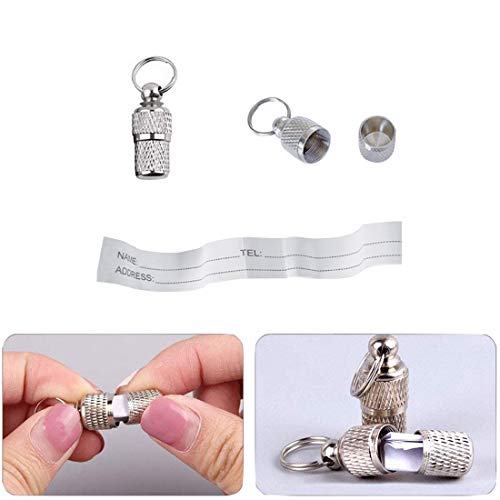 Concisea 10pcs Mini Etiquetas de Identificación para Perro, Etiquetas de Identificación de con Nombre Gatos Accesorios Placas Identificativas Perros Anti-Perdido Etiqueta de DireccióN Incluida Llavero