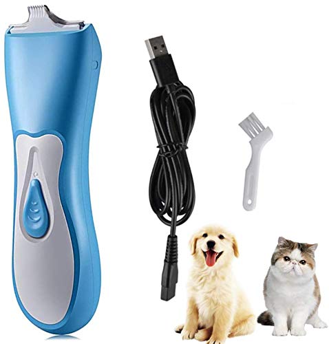Cortadora De Pelo para Mascotas Lavable, USB Bajo Ruido Perro Gato Cortapelos, para Recortar El Cabello Alrededor De La Cara, Las Orejas, La Pata