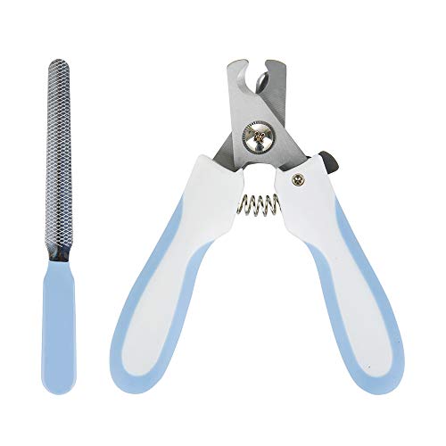 Cortauñas Perro y Gato, SenPuSi Tijeras Uñas Profesional de Acero Inoxidable Cortauñas de perro Profesional para Razas de Perro Pequeño Mediano y grande, Incluye Lima de Uñas