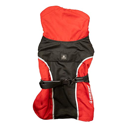 Croci Hiking - Abrigo Impermeable para Perros, Forro termorregulador, Nanga Red, Talla 50 cm - 380 g
