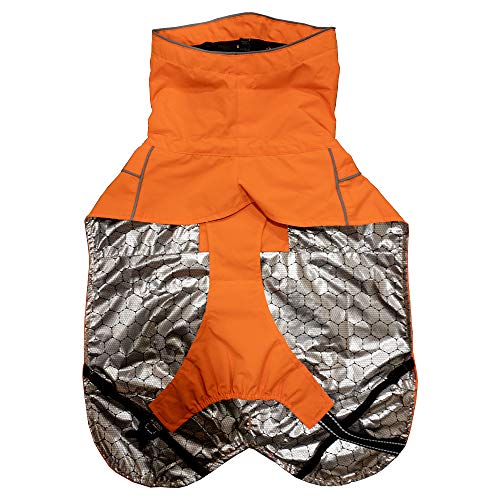 Croci Hiking - Abrigo Impermeable para Perros, Makalu, Forro termorregulador, Color Naranja, Talla 35 cm - 194 g