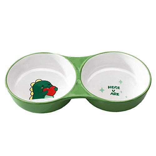 Cuencos Gatos Ceramica, Cuencos Gatos Mueble, Cuencos para Agua y Comida para Gatos Cuencos para Interiores de Primera Calidad para Mascotas Juego de Regalo para Gatos o Perros Pequeños