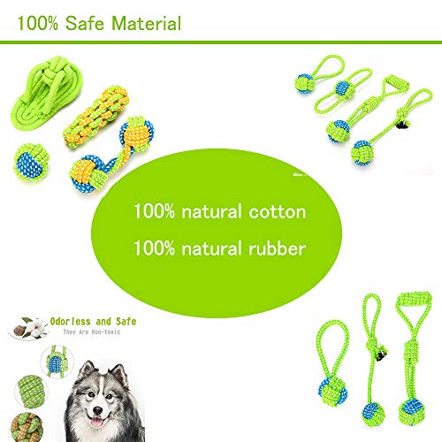 Cuerda de juguete para perros Shuibian, inteligencia, indestructible, 8 juguetes interactivos, beneficioso para la limpieza dental del perro, para cachorros pequeños/medianos