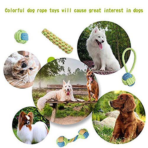Cuerda de juguete para perros Shuibian, inteligencia, indestructible, 8 juguetes interactivos, beneficioso para la limpieza dental del perro, para cachorros pequeños/medianos