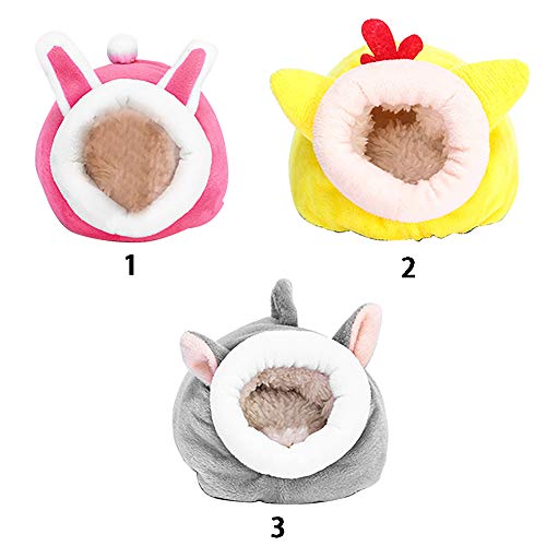 Cueva de peluche suave para mascotas, animales pequeños, cobayas, cálida para el invierno, cálida ardilla, erizo, chinchilla, casa de jaula, nido