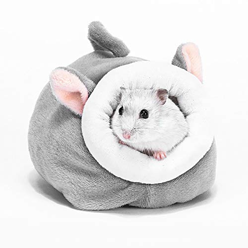 Cueva de peluche suave para mascotas, animales pequeños, cobayas, cálida para el invierno, cálida ardilla, erizo, chinchilla, casa de jaula, nido