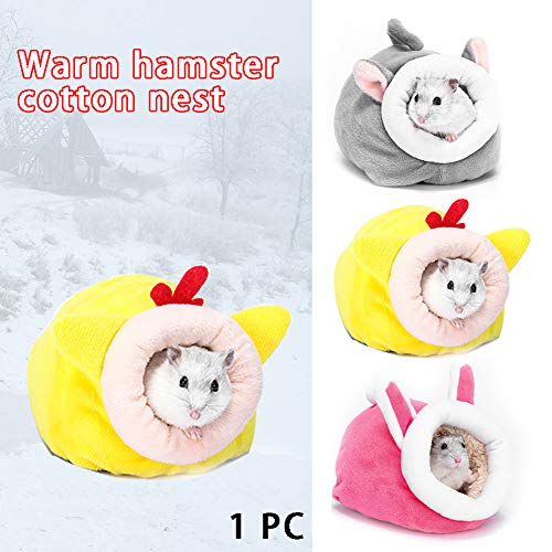 Cueva de peluche suave para mascotas, animales pequeños, cobayas, cálida para el invierno, cálida ardilla, erizo, chinchilla, casa de jaula, nido