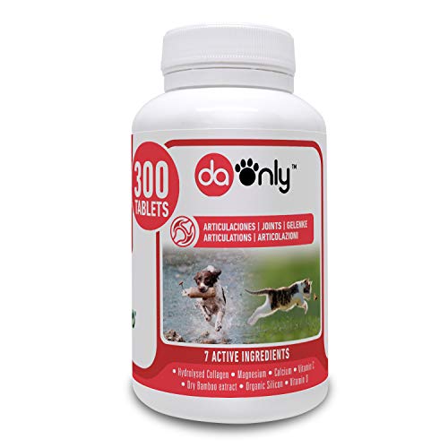 DAONLY colágeno Natural antiinflamatorio para Perros |300 Comprimidos| Pastillas Naturales | Alternativa a medicamentos y condroprotectores para Gatos (300 Tabletas)