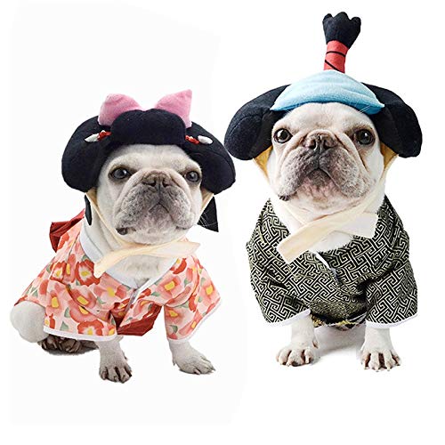 Datouya Ropa de Perro Primavera y otoño Chaqueta Delgada Kimono Vestido Bichon Corgi Ropa Ropa cómoda para Perros (Color : Kimono, Size : Large)