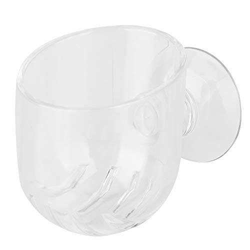 DAUERHAFT Alimentador de Punto Fijo, Taza de alimentación para acuarios, para Alimentar Peces pequeños(Acrylic Slit Cup)