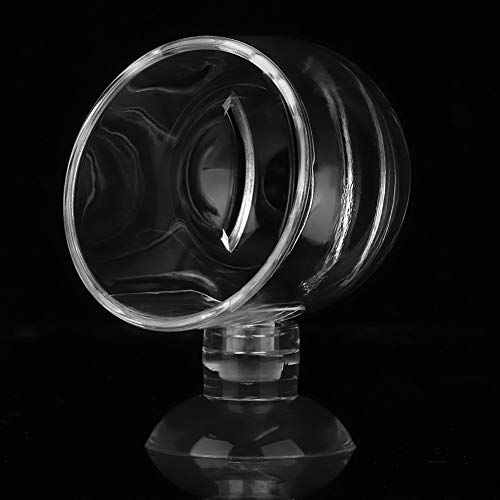 DAUERHAFT Alimentador de Punto Fijo, Taza de alimentación para acuarios, para Alimentar Peces pequeños(Acrylic Slit Cup)