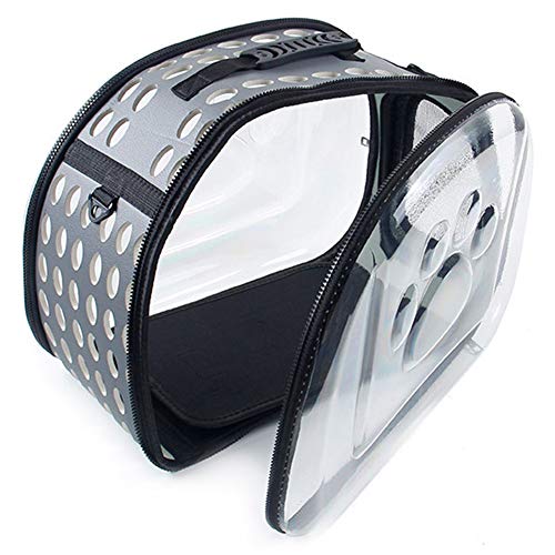 DC CLOUD Bolso para Perro Mochila Perro Portaperros para Perros medianos Pequeño Perro Viajes de Mascotas de Portador Bolsa de Viaje Perro de compañía Gray,L