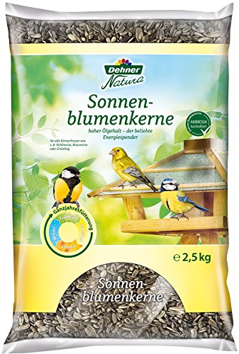 Dehner Natura - Comida para pájaros Silvestres, Semillas de Girasol
