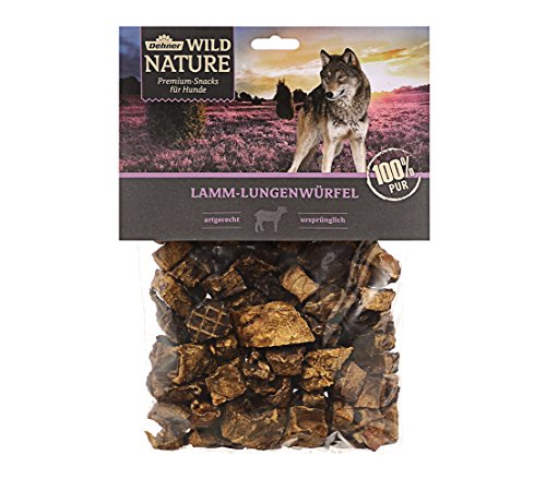 Dehner Wild Nature - Comida para Perros, Cubitos de pulmón de Cordero, sin aditivos, 200 g