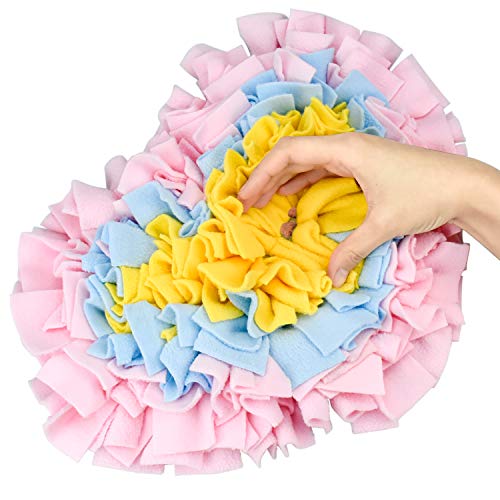 Demason 2 Estera Olfato(40 * 35cm), Alfombrilla de Olfato, Manta Pequeña para Entrenamiento de Sus Perros, Manta para Olfato, de Forma Corazón