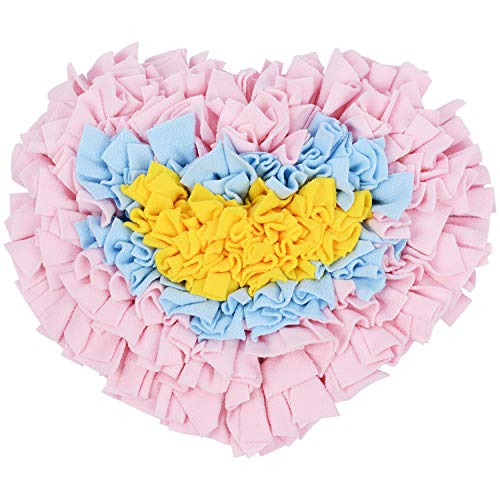Demason 2 Estera Olfato(40 * 35cm), Alfombrilla de Olfato, Manta Pequeña para Entrenamiento de Sus Perros, Manta para Olfato, de Forma Corazón