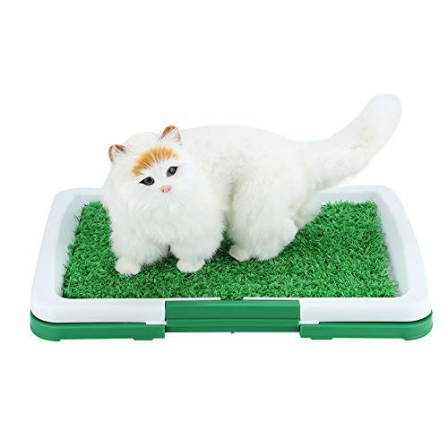 DEWIN Inodoro para Perros - Inodoro Bandeja Perros Alfombrilla para Orinal para Mascotas para Perros Alfombrilla para Hierba con Bandeja de recolección de Malla