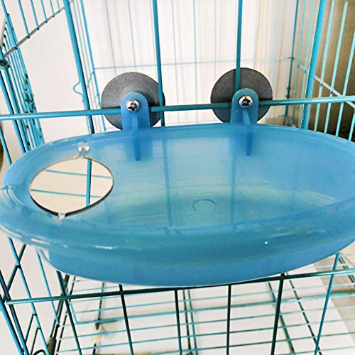 dianhai Bird - Bañera de baño con Espejo pequeño con Forma de papagayo y peonía