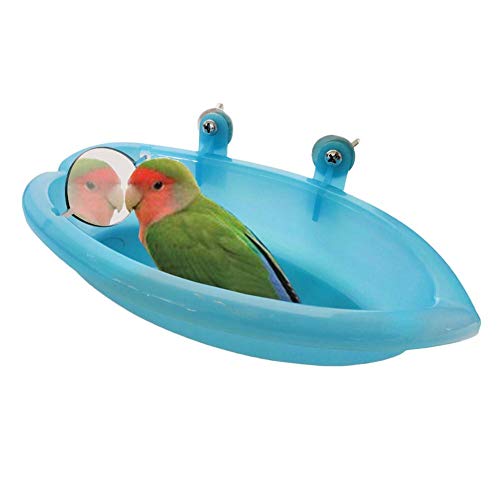 dianhai Bird - Bañera de baño con Espejo pequeño con Forma de papagayo y peonía